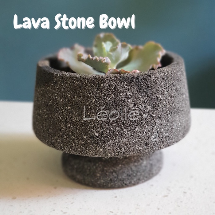 Leolle Pot Tanaman Hias Unik Batu Lava Stone