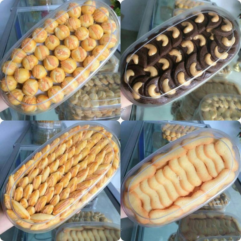 

Kue lebaran castengel/nastar/medecoklat/sagukeju/putrisalju