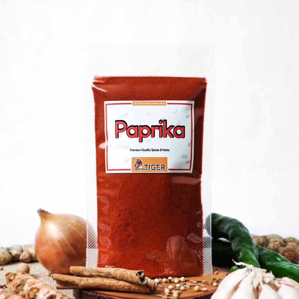 PAPRIKA POWDER - BUBUK / BELL PEPPER POWDER / ASLI MURNI / Bumbu Tiger