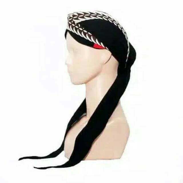 BLANGKON JOGJA | MOTIF SAMURAI PUTIH SLIWIR | BLANGKON JAWA | BLANGKON DEWASA