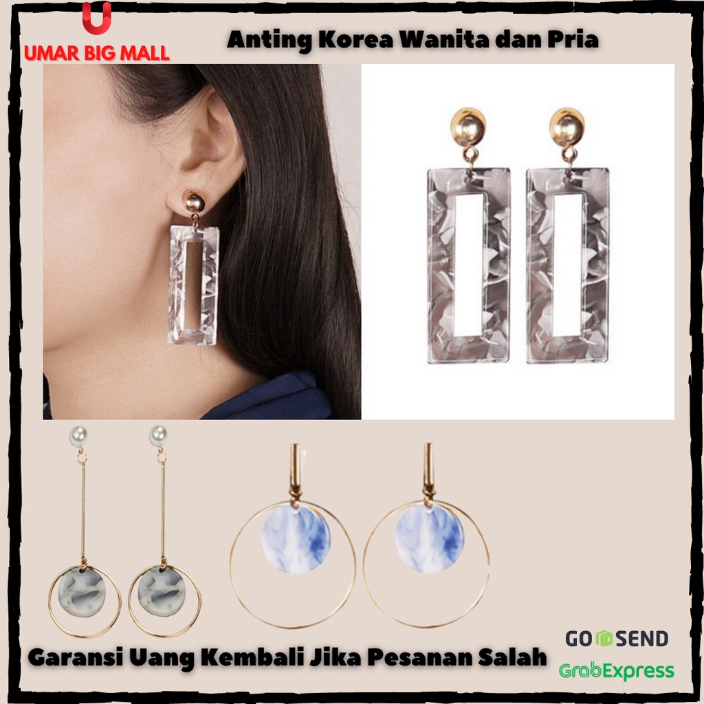 Anting Titanium  Hijab Korea Tusuk Jepit Panjang Aksesoris Wanita dan Pria Set AP2394 AP2398 AP2403