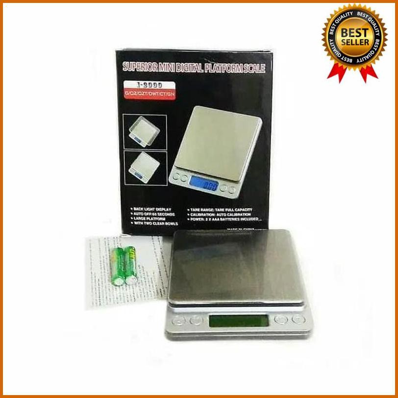 —421€ Timbangan Digital Perhiasan Superior Mini Digital Platform Scale 3Kg ©