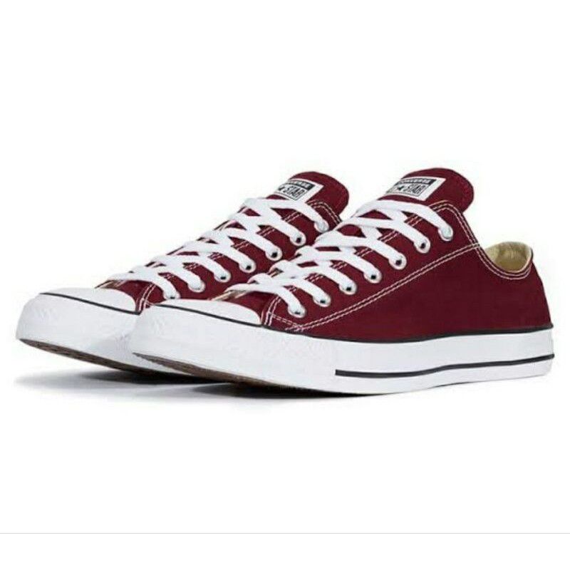 Sepatu Converse Pria Wanita Sneakers Converse Pendek Sepatu Sekolah Merah Maron