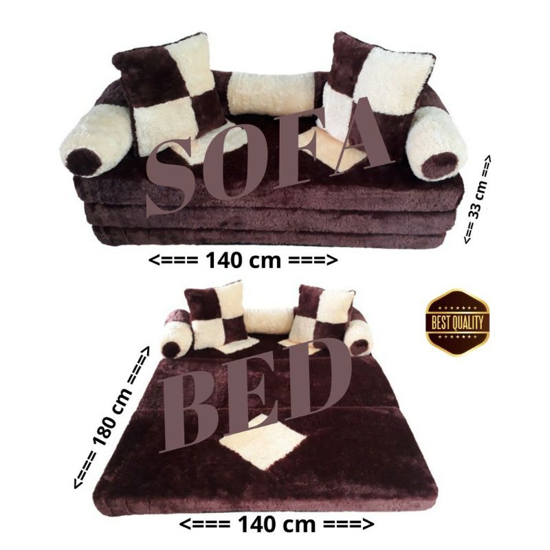 KASUR LIPAT BUSA INOAC/SOFABED KARAKTER BULU RASFUR HALUS TEBAL 10CM