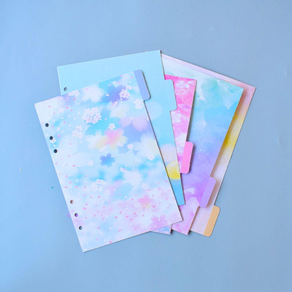 [Elegan] Notebook Divider Index Perlengkapan Kantor Siswa Notebook Binder Kartu Indeks Kategori Halaman Tab Pengikat Daun Longgar A5 A6 Halaman Pemisah Daun Longgar