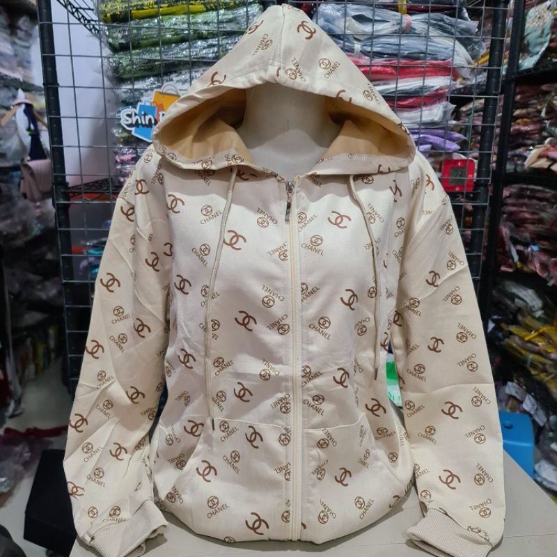 Jaket Suede Import Wanita Fashion XL Besar-Chan FF Cream