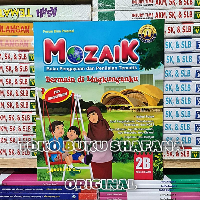 Paket 4 Buku Mozaik 2A 2B 2C 2D Yudhistira Kelas 2 SD K13 Revisi - Pengayaan &amp; Penilaian Tematik