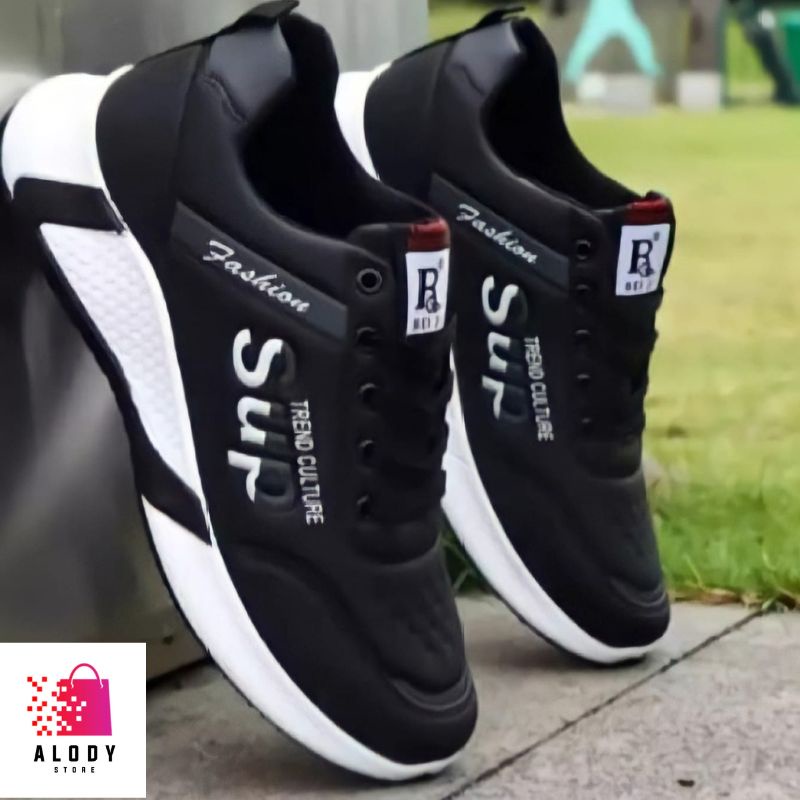 Sepatu Pria Sneakers Running Fashion SUP Cheklist Sporty Terbaru Termurah / Alody's Collection