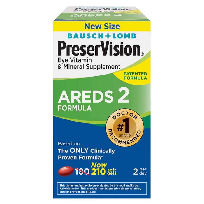 Bausch & Lomb PreserVision AREDS 2 Formula 210 Soft Gels