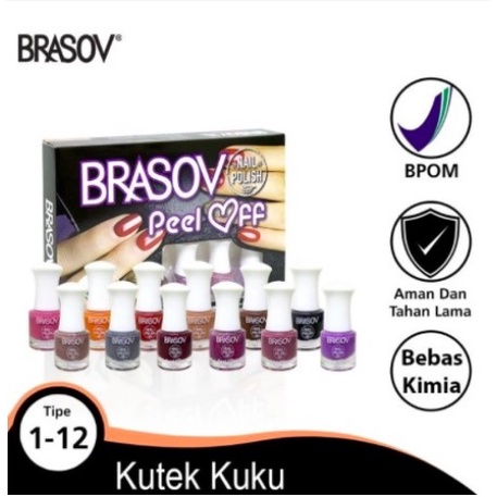 ✨SHASYA✨ BRASOV NUDE NAIL POLISH PEEL OF 8ML - BRASOV KUTEKS NUDE HALAL BPOM