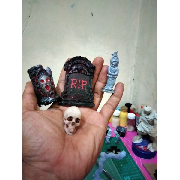 Termurah  1 set Ornament Bonsai, Diorama, dekorasi aquascape bahan resin fiberglass