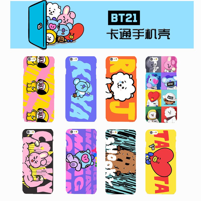 Hard Case Gambar  Kartun Karakter BTS BT21  untuk HP  Samsung 