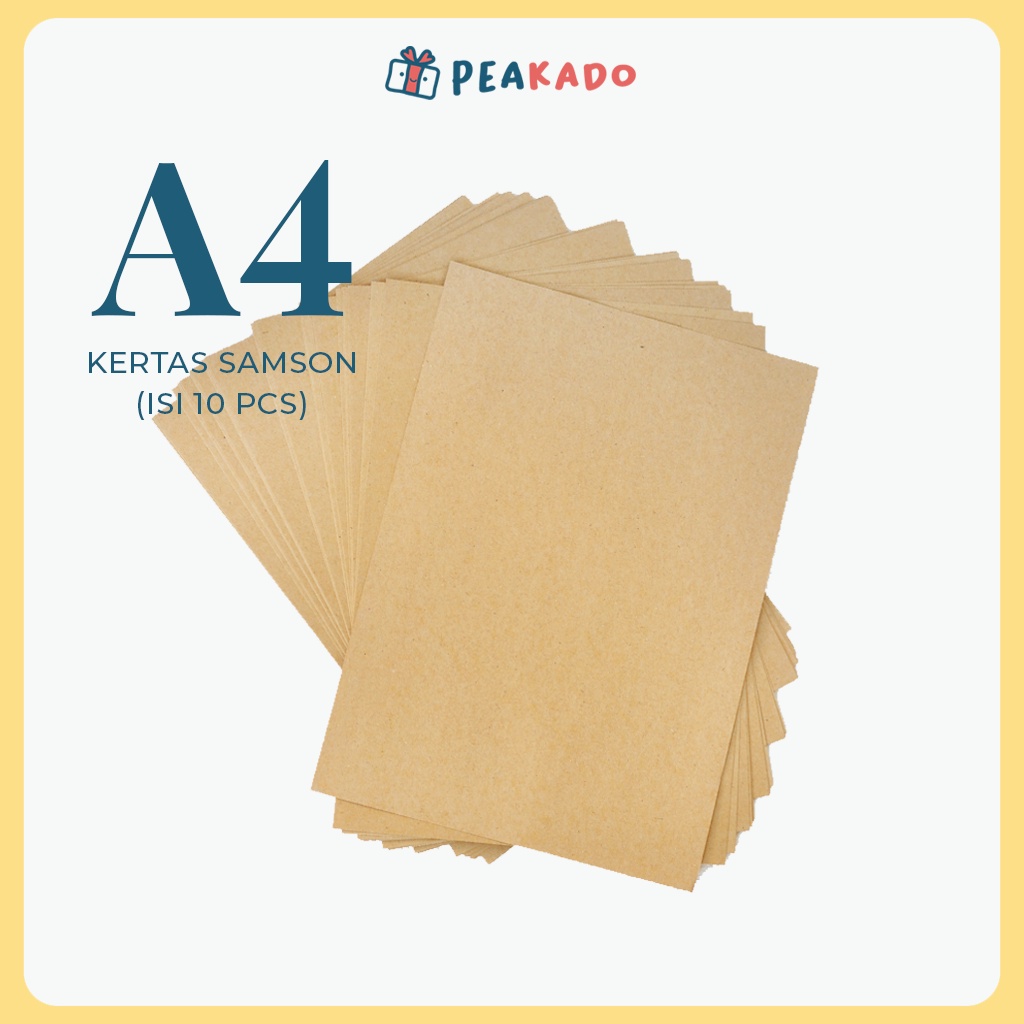 

Kertas Samson Kraft A4 Print Warna Coklat Brown 80 gsm Tebal per Pack isi 10 Lembar Bungkus Kemasan