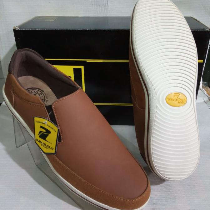 Hot Sale Sepatu Casual Kulit Merk Pakalolo Boots Tan 6559 Original Terlaris