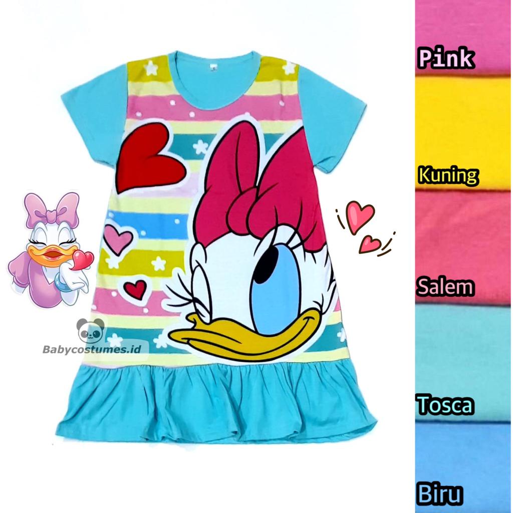 BEST MEGA SALE 12.12 COCO DRESS DASTER PRINTING DA DEDINA MOTIF DESSY DUCK BEBEK KARTUN LUCU 2 3 4 5