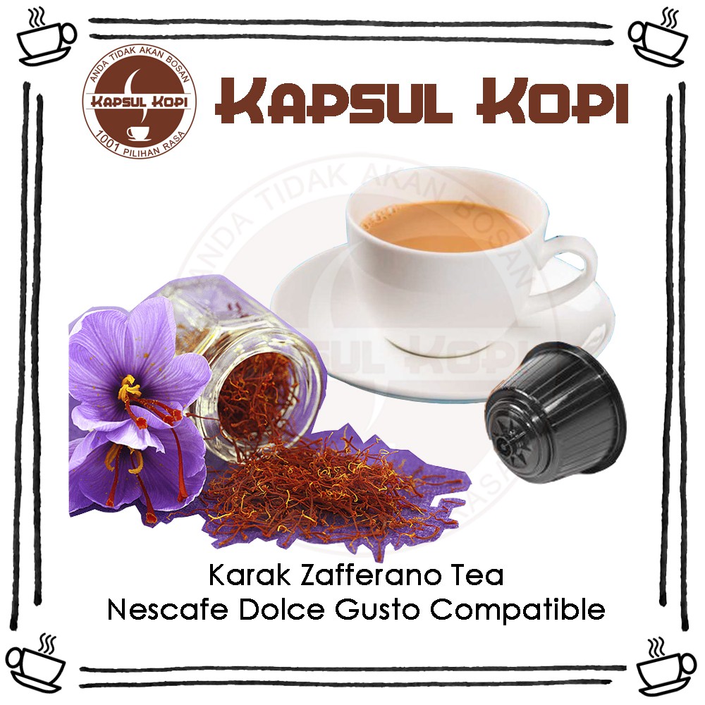 

Ecer Karak Zafferano Tea KapsulKopi Impor Dolce Gusto Compatible