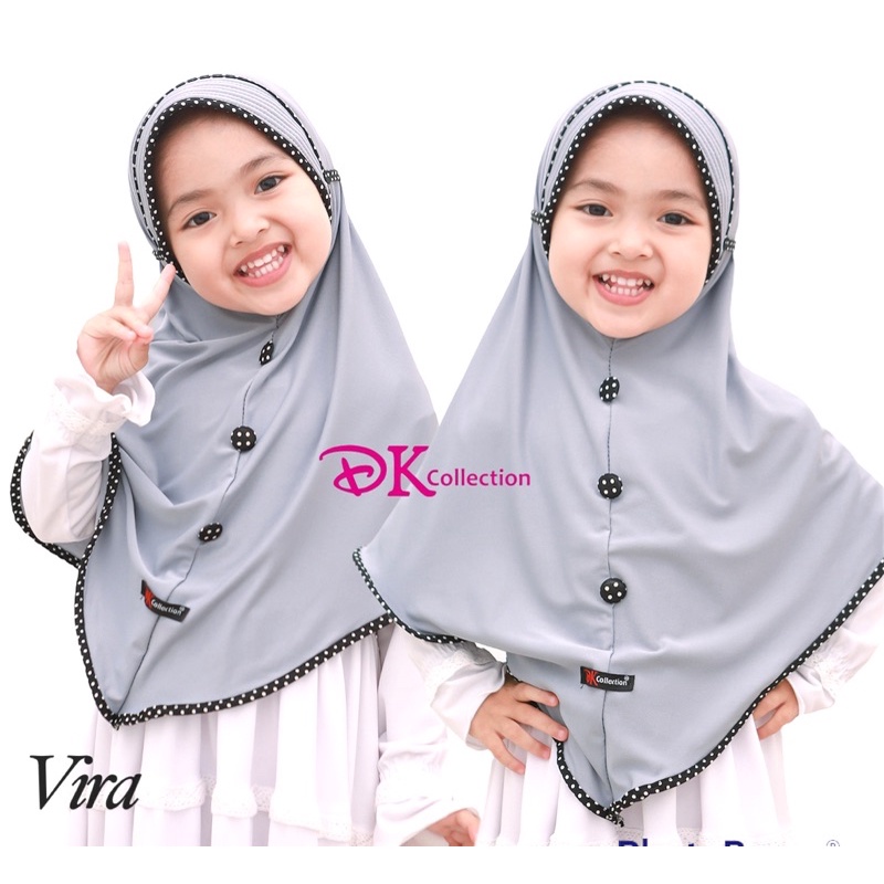 JILBAB ANAK VIRA DENGAN KANCING