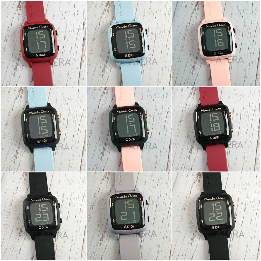 ALEXANDRE CHRISTIE AC 9369 WANITA ORIGINAL / JAM TANGAN ALEXANDER CEWEK AC9369 LH DIGITAL RUBBER ROS