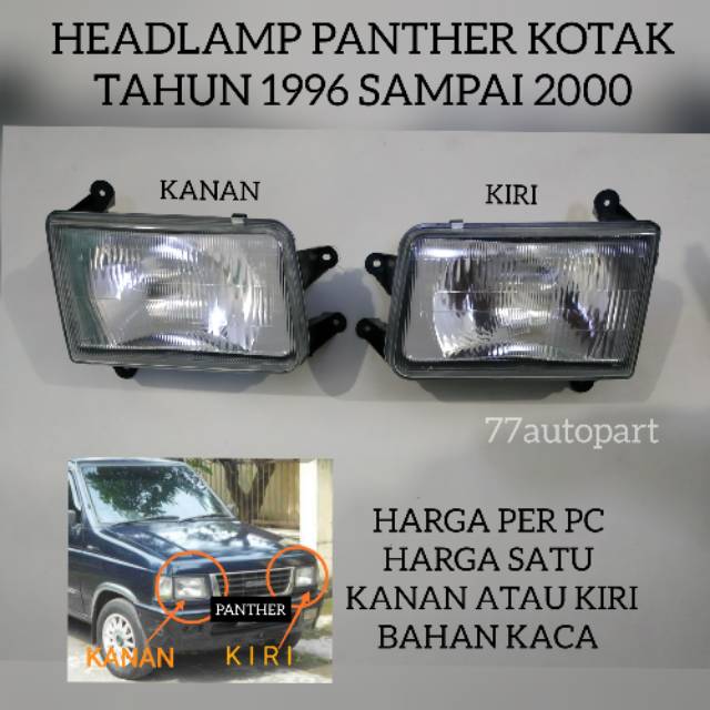 Lampu besar headlamp panther kotak tahun 1996 sampai 2000