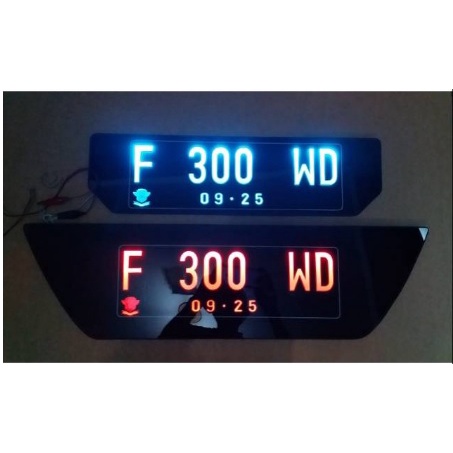 Plat Nomor Mobil Acrylic Led Custom