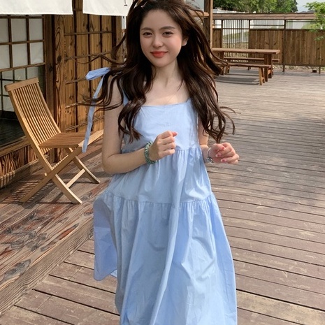 【Rozen】Korean Tie Strap Sleeveless Loose Flowy Midi Dress 2009 (S/M/L/XL/XXL)