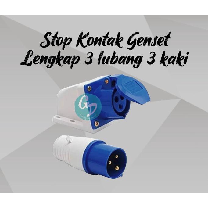 stop kontak genset 32 ampere 3 lubang 3 kaki socket ip 44 BNN colokan terlaris
