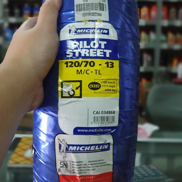 Ban Michelin 120 70 ring 13 Pilot Street Tubeless| Nmax ADV