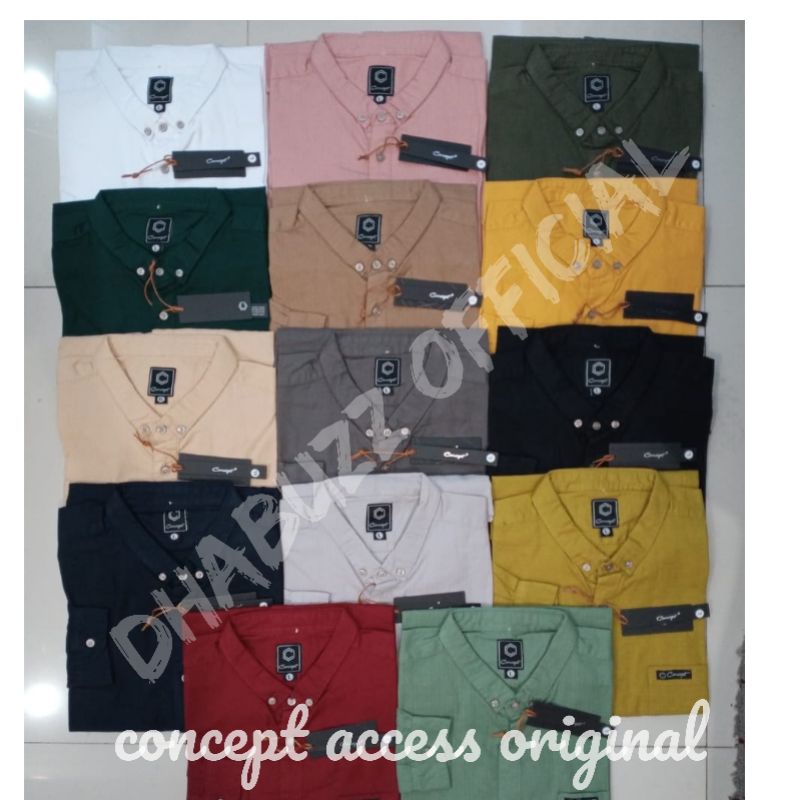 BAJU KEMEJA KERJA KERAH CASUAL FORMAL PRIA LENGAN PANJANG ORIGINAL TERBARU CONCEPT