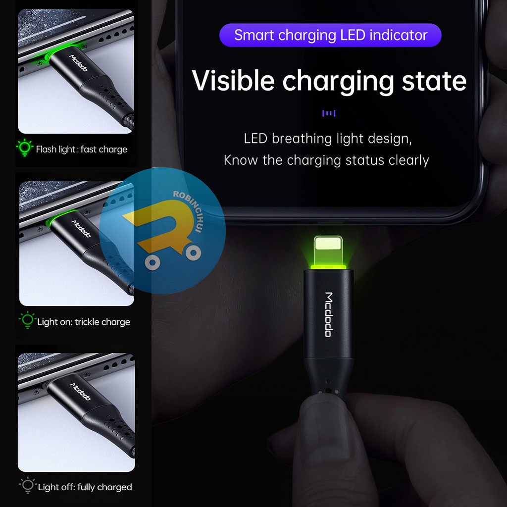 MCDODO Charger Iphone - Usb C to Lightning Auto Disconnect - Power Delivery Fast Charging ORIGINAL