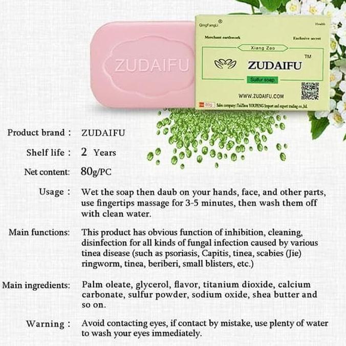 Sabun Herbal ZUDAIFU obat eksim Psoriasis jerawat jamur