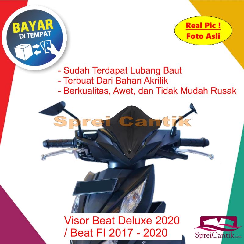 Visor Beat FI ESP 2017 2018 2019 2020 / Beat Deluxe 2020 - Variasi Aksesoris Windshield Motor
