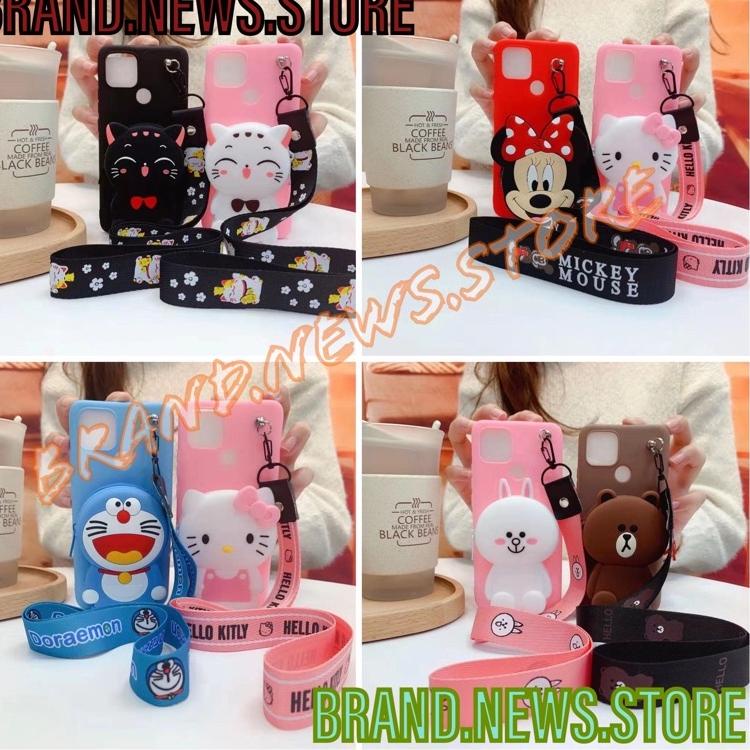 ← REALME C25 C25S C1 C2 C11 C12 C15 C21Y SOFT CASE KARAKTER /BONEKA DISNEY DOMPET KOIN/COI + GANTUNG