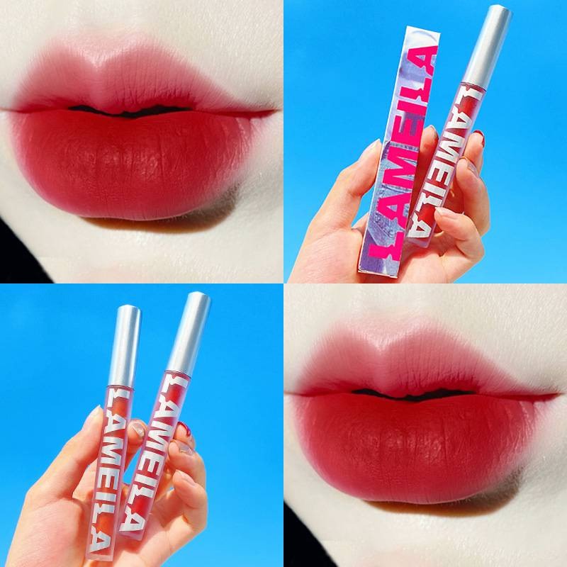 Lameila Lip Glaze Matte High Quality Lipstick Korea - Lipstik/Lip Gloss Waterproof dan Tahan Lama 2028