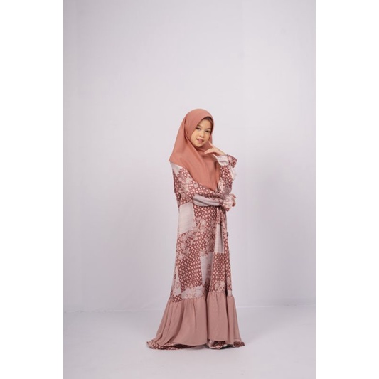 ELZATTA HIJAB SARIMBIT ANAK SETELAN GAMIS MOTIF KOLEKSI TERBARU MAILERA GIRL