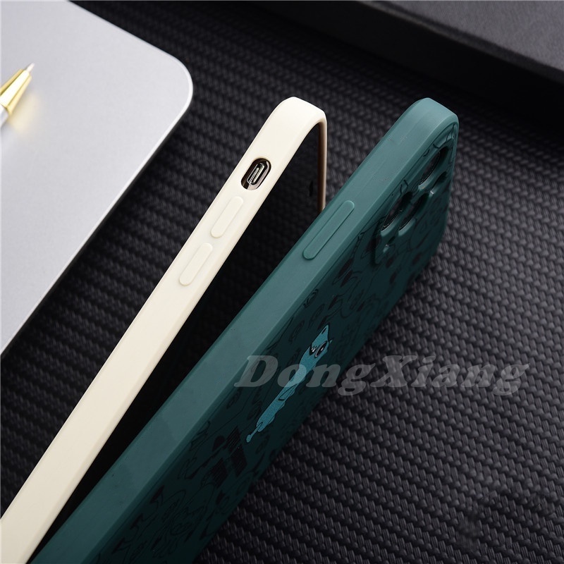 Samsung Galaxy A03 A13 A02 A10S A32 A52 A33 A53 A13 A03S A02S A12 A51 A71 A72 A20 A20S A30 A50 A50S A30S Motif Monster Kecil Kubus Lurus Soft Case Cover Hujan