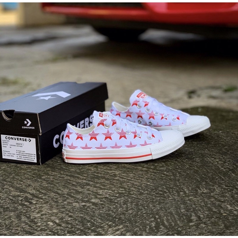 Sepatu CONVERSE CTAS OX WHITE/UNIV WHITE/UNIVERSITY R 168809C (UNISEX)