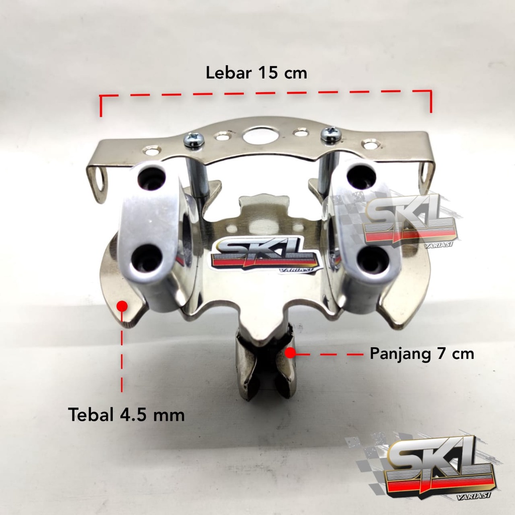 Adaptor Dudukan Stang Motor Matic Bebek Yamaha Mio S Z M3 All New Soul GT Fino Jupiter Z Mx Xeon Gear 125 FreeGo S ABS Fazzio Hybrid X-Ride Model Stir Setang Trail Trondol Drag Racing Road Race Stang RZR Supermoto