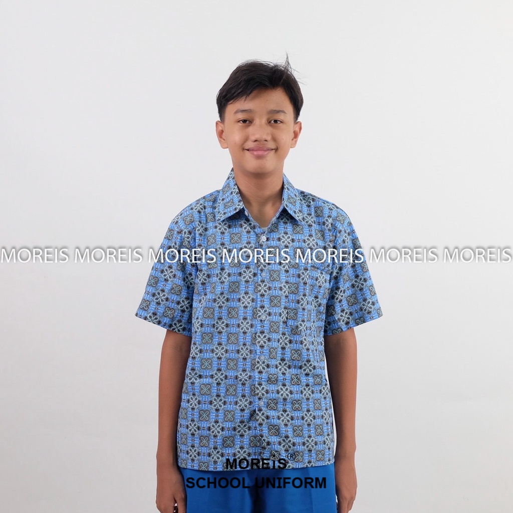 Seragam Baju Batik SD/MI/TK/PAUD JM Biru 002