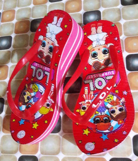 Sandal wedges L.O.L anak2 size 21/35 NEW