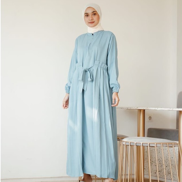 GRAGE SHOP - Gamis wollycrepe REVALINA rempel PLISKET depan ALDIRA remaja terbaru wanita muslim