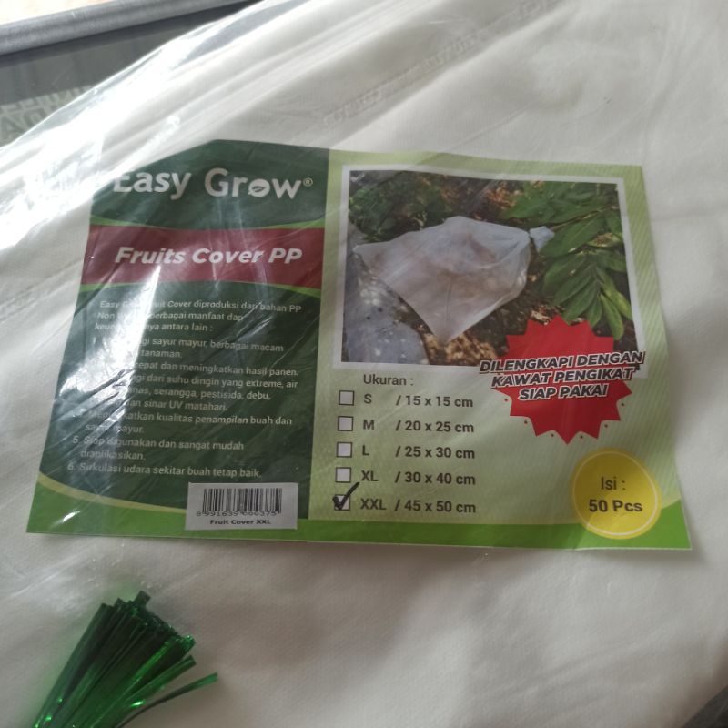 FRUIT COVER EASY GROW COVER PEMBUNGKUS BUAH NANGKA, PEPAYA, KELENGKENG UKURAN XXL (45x50)