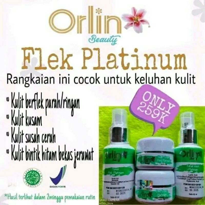 Paket Flek Whitening Platinum Orlin Beauty