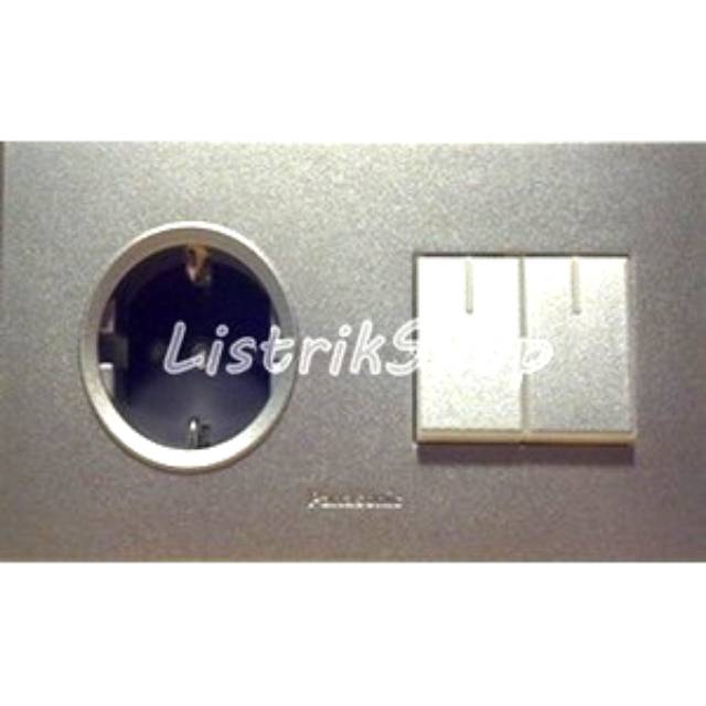 Stop Kontak + Saklar Seri Panasonic Style Silver