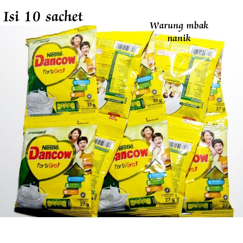 

Susu Dancow Fortigro putih Per Renceng Isi 10 bungkus @ 27gr