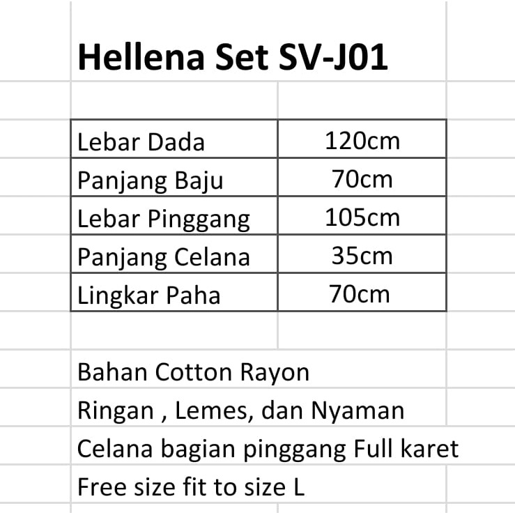 HELLENA SET SERIES SV-J01 IQ