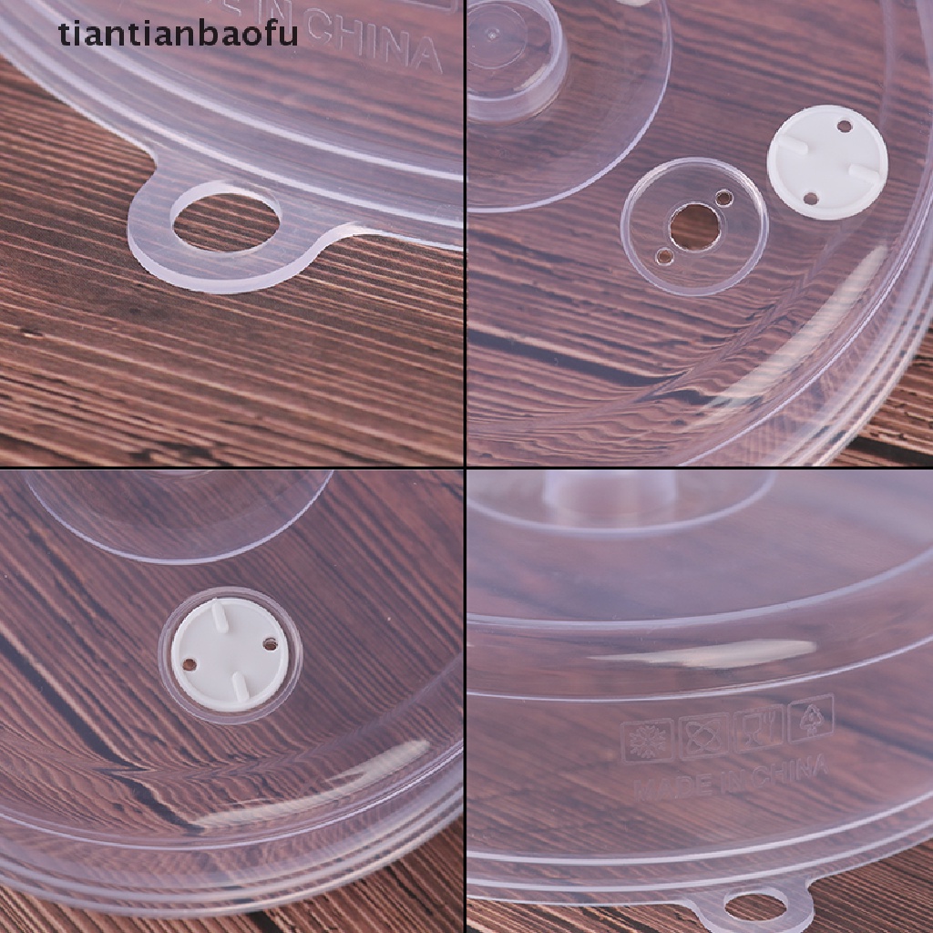 [tiantianbaofu] Plastic Microwave Food Cover Clear Lid Safe Vent Kitchen Tools Home Accessories Boutique