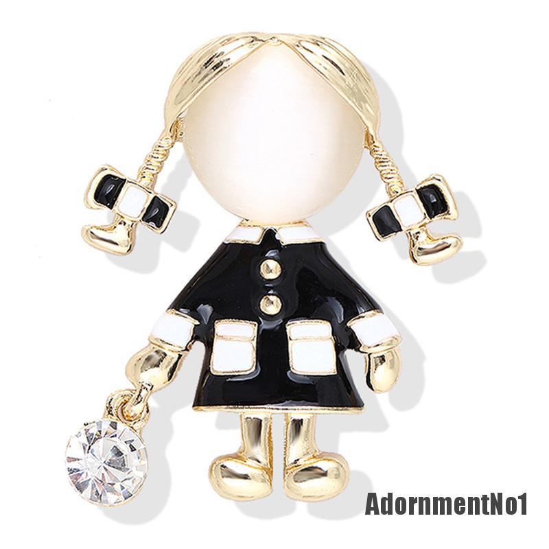 (Adornmentno1) Bros / Pin Fashion Aksen Berlian Imitasi Untuk Aksesoris Pakaian / Tas Wanita