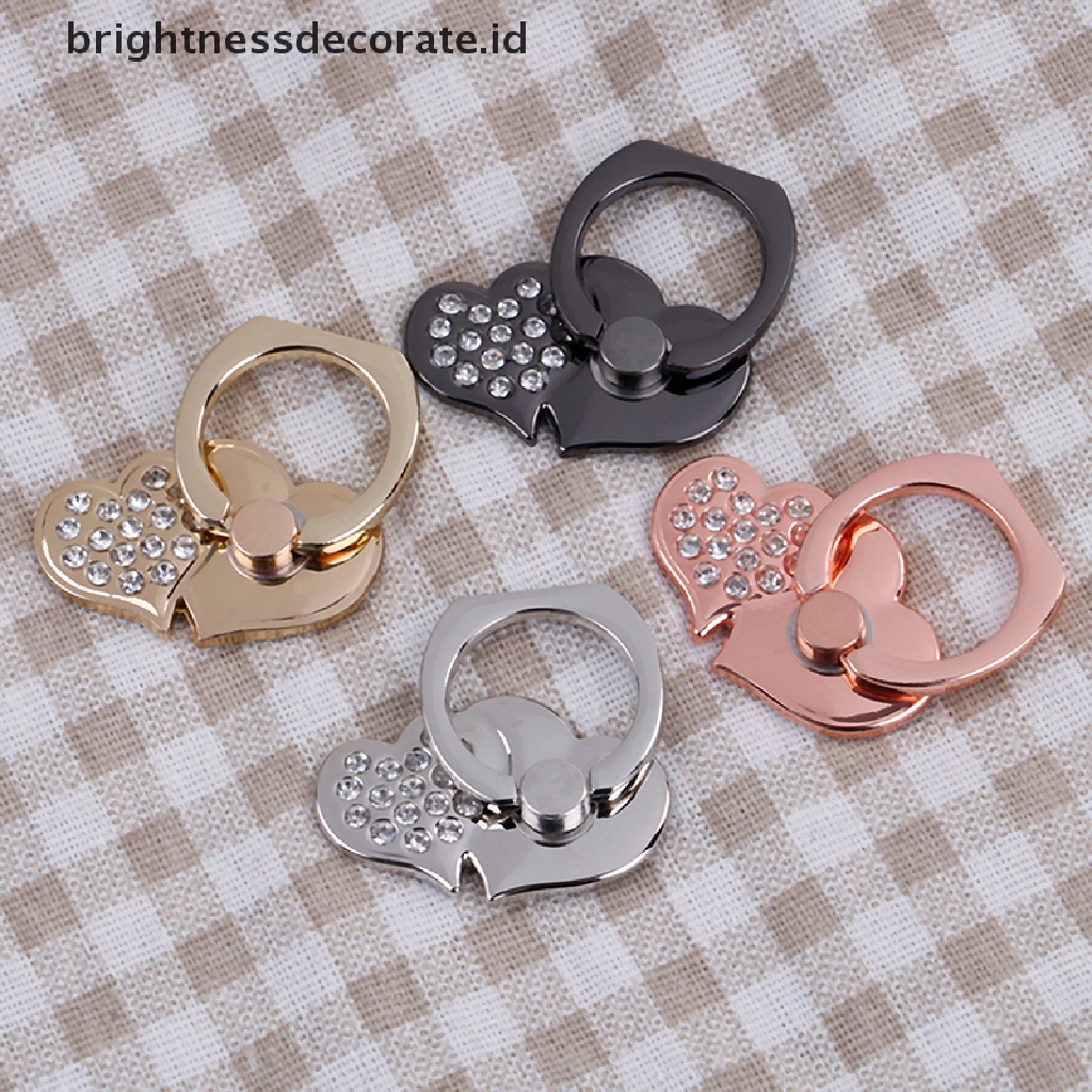 Ring Stand Holder Bentuk Hati Rotasi 360 Derajat Untuk Handphone
