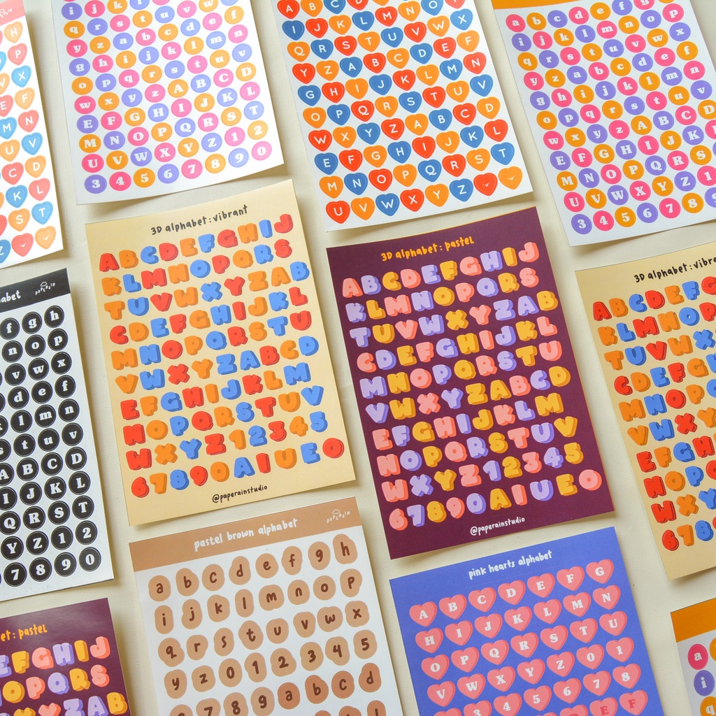 

alphabet sticker sheets [international]