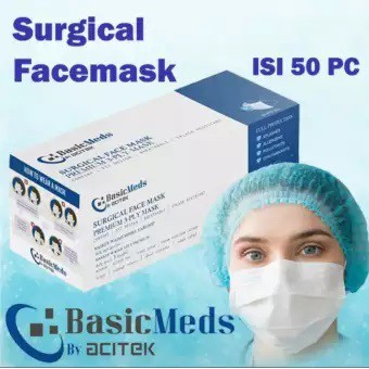 Masker Medis Surgical Mask 3 Play 1 Pcs - Harga satuan